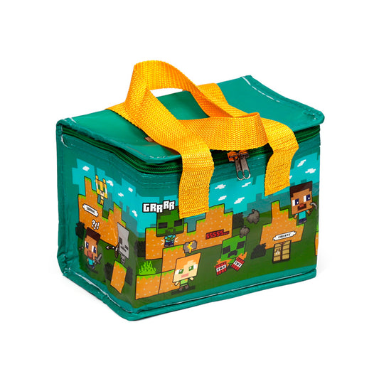 Chibi Steve & Alex Minecraft RPET Cool Bag front view