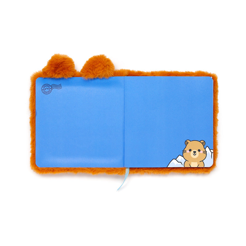 Plush texture of Adoramals Mimi the Marmot Notebook