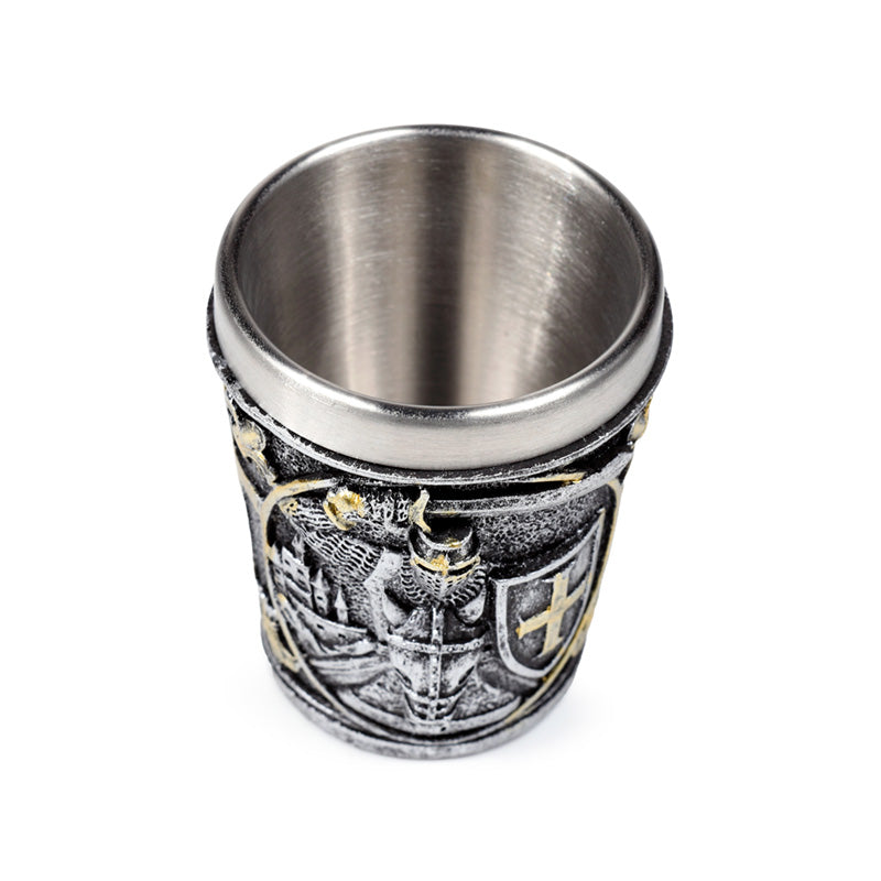 Close-up of Medieval Knight Decorative Shot Glass