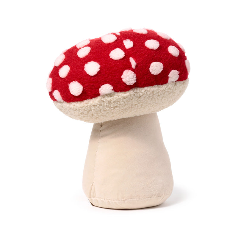 Mushroom door stop in a cozy home setting