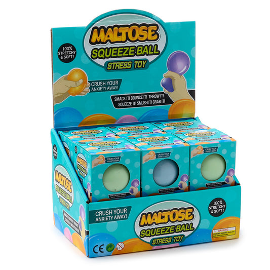 Maltose Glow in the Dark Stress Ball - vibrant colours