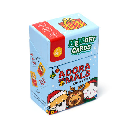 Kids Memory Cat Set - Christmas Adoramals game cards