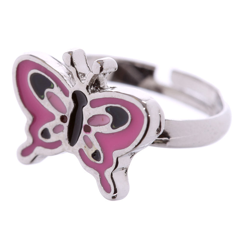Elegant Mood Ring in imitation rhodium finish