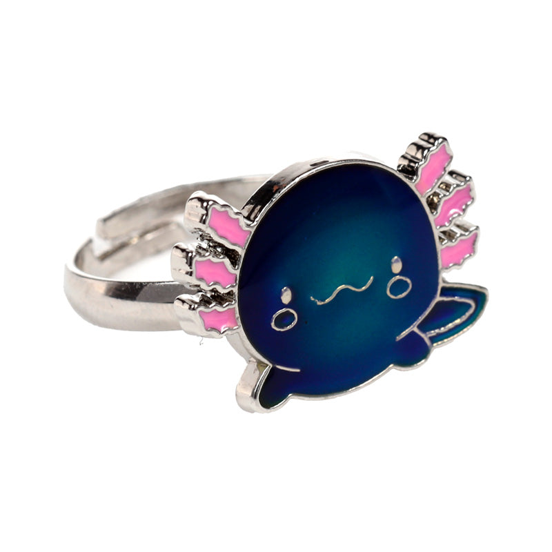 Unique Axolotl Mood Ring as a giftable collectible