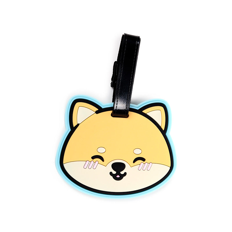 Adoramals Shuggs the Shiba Inu PVC Luggage Tag with luggage