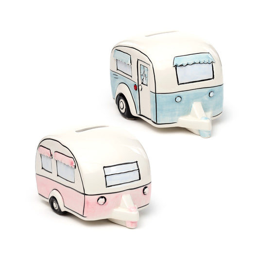 Ceramic Money Box Home Is Where You Park It Caravan