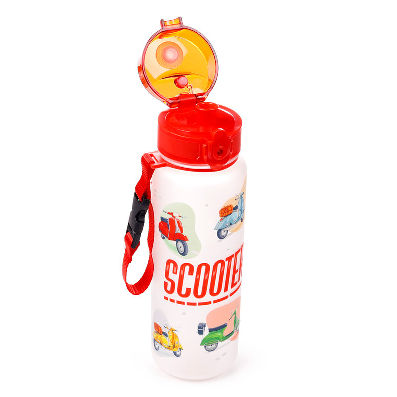 Vibrant Scooter Design on Shatterproof Water Bottle