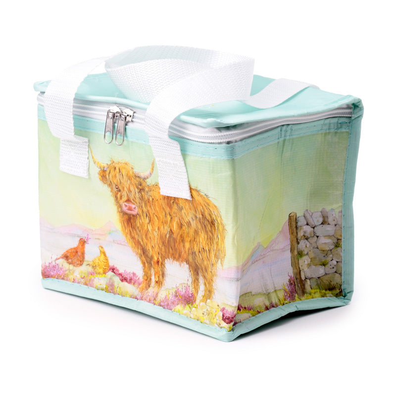 Highland Coo Cow RPET Cool Bag with sturdy handles