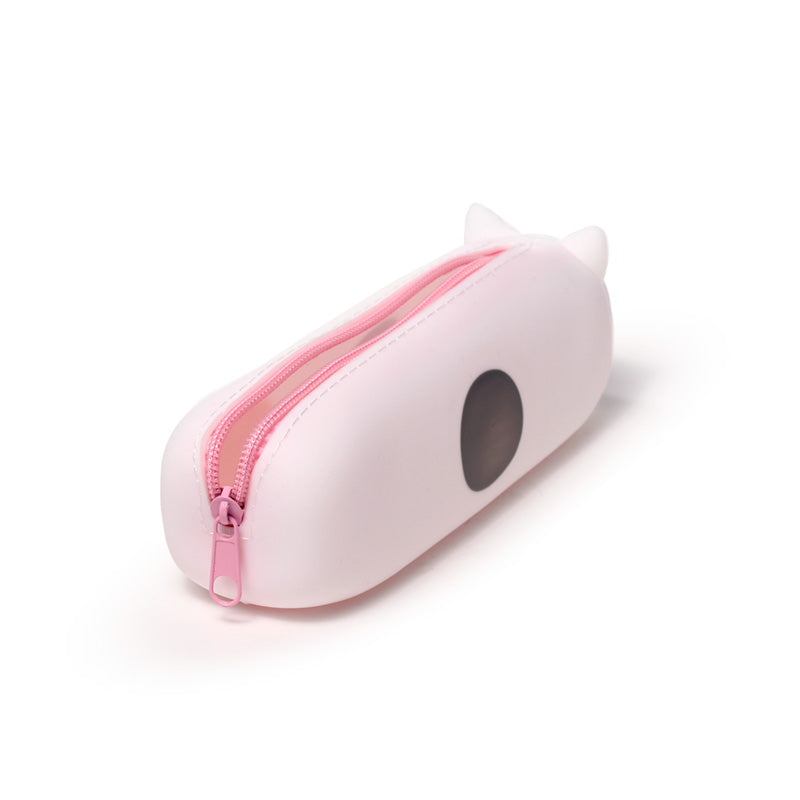 Adoramals Cat Silicone Pencil Case - Displayed on Desk
