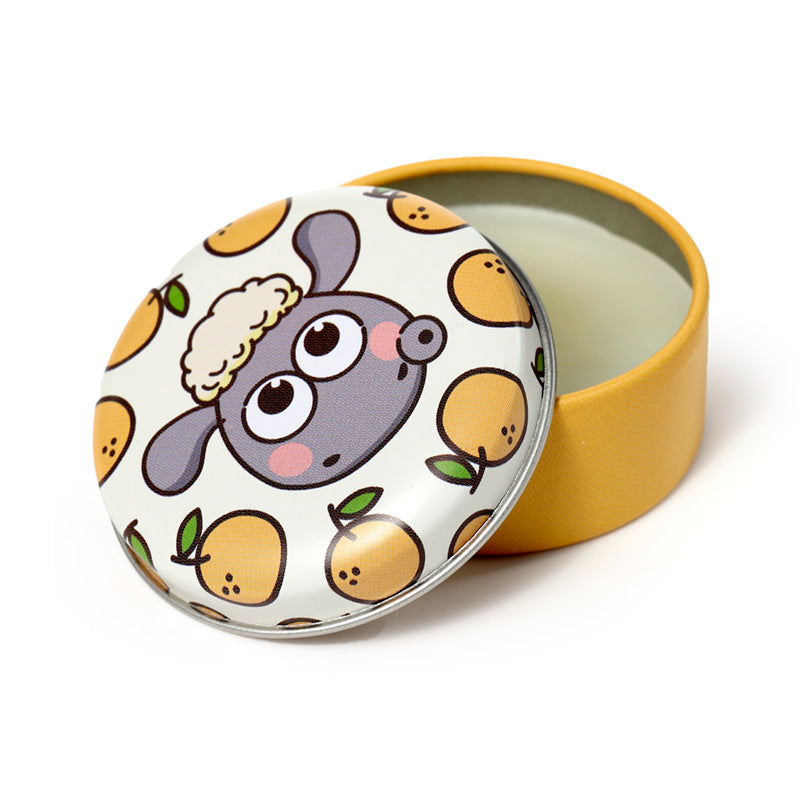 Kawaii Shaun the Sheep Lip Balm displayed on a desk