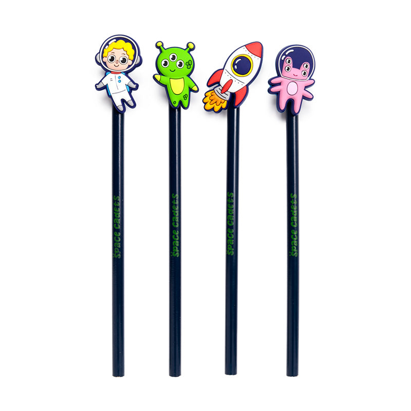 Whimsical Space Cadet Pencil with PVC Topper