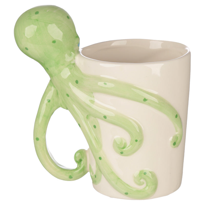 Lisa Parker Octopus Shaped Handle Ceramic Mug - Gift Box Presentation