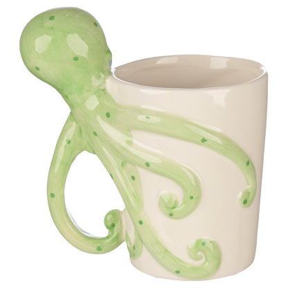 Lisa Parker Octopus Shaped Handle Ceramic Mug - Gift Box Presentation