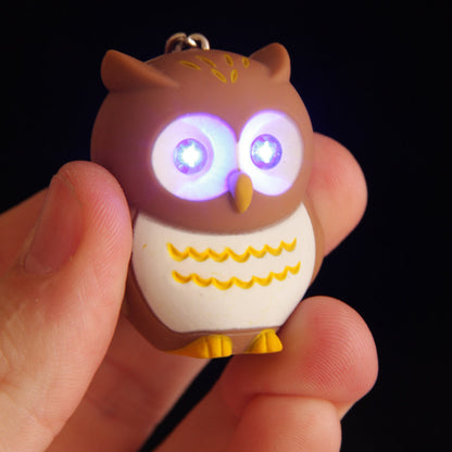 Durable Hooting Owl Keyring in vibrant design