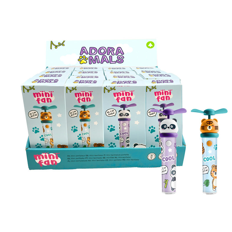 Rechargeable Mini Fan - Adoramals Wild in use