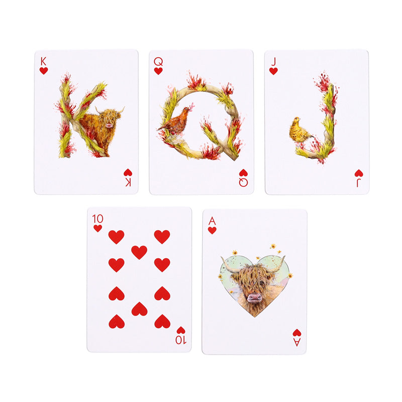 Jan Pashley Highland Coo Playing Cards - Side View