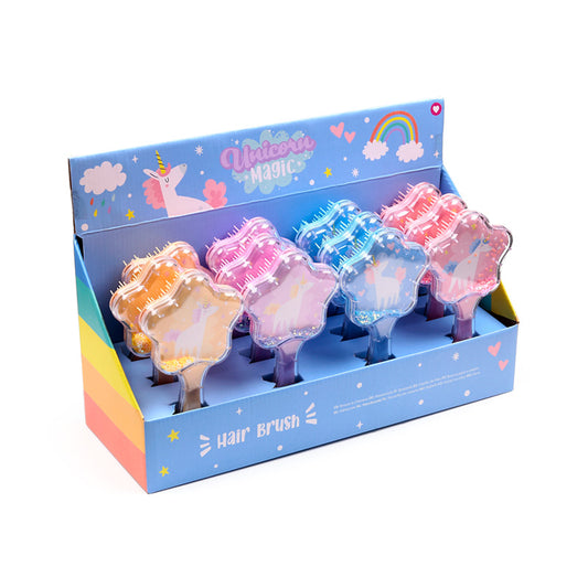Unicorn Magic Glitter Shaped Hair Brush