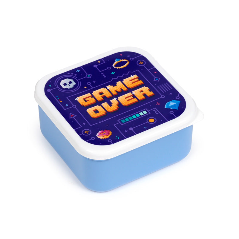 Lunch Boxes Set of 3 - Game Over, Stacked for Storage