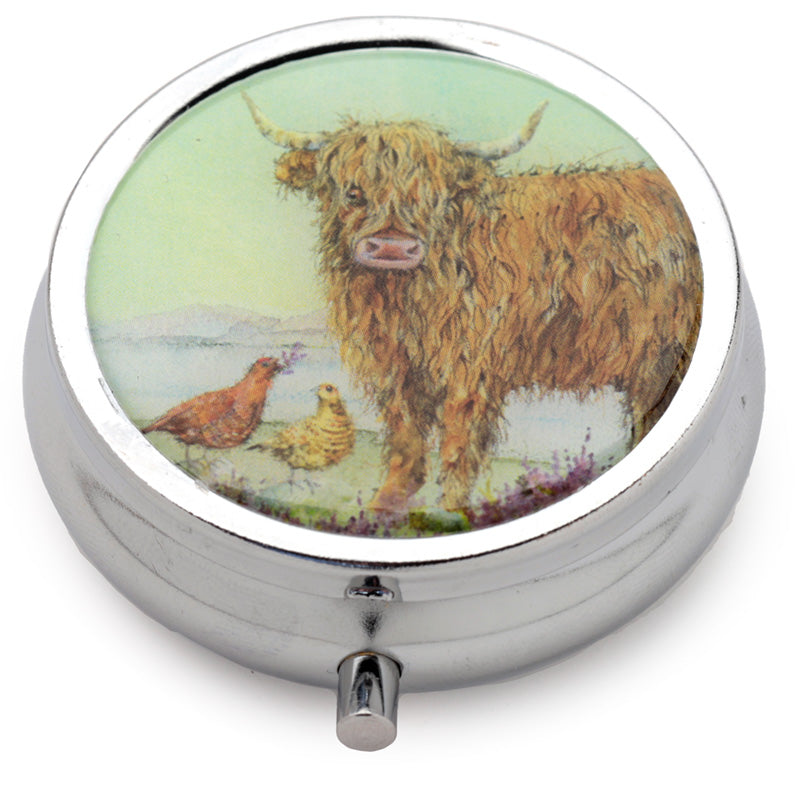 Jan Pashley Highland Coo Pill Box side view