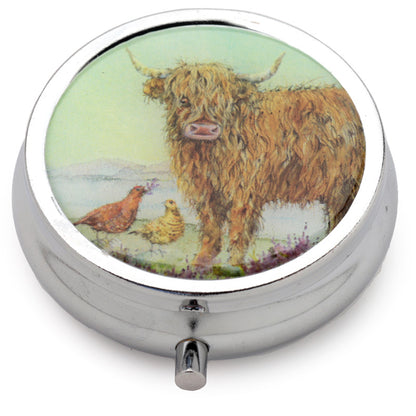 Jan Pashley Highland Coo Pill Box side view