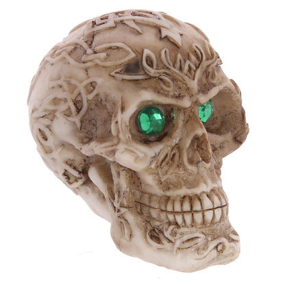 Mini Gothic Skull Decoration with Gem Eyes in gothic decor
