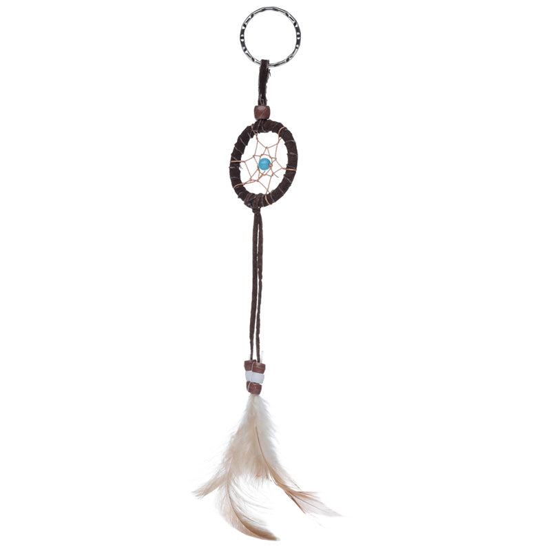 Mini Dreamcatcher Keyring with Colourful Beads