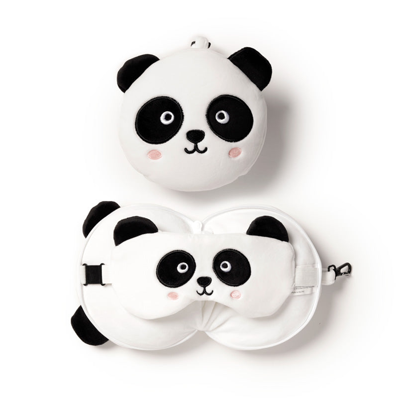 Relaxeazzz Panda Travel Pillow and Eye Mask Set
