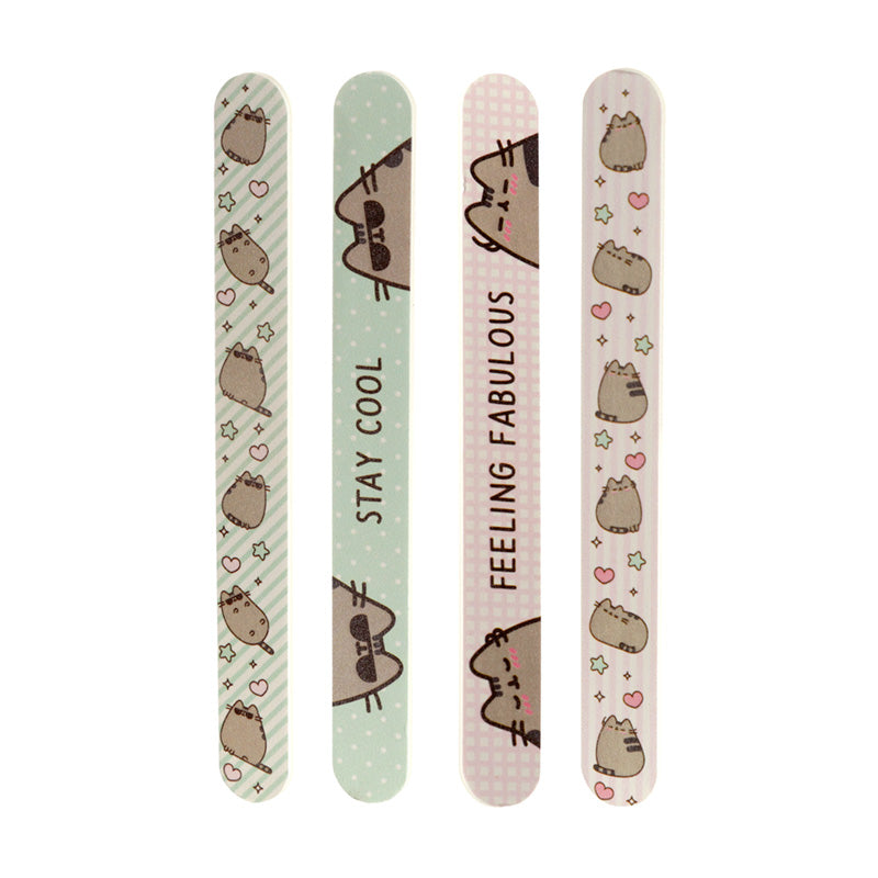 Close-up of Pusheen the Cat Nail File Design