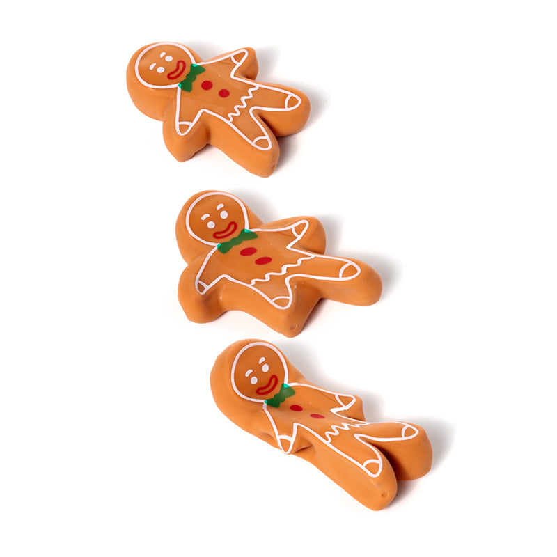 Gingerbread Man Fidget Toy with Christmas decorations