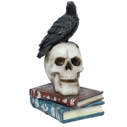 Gothic crow and skull ornament for collectors