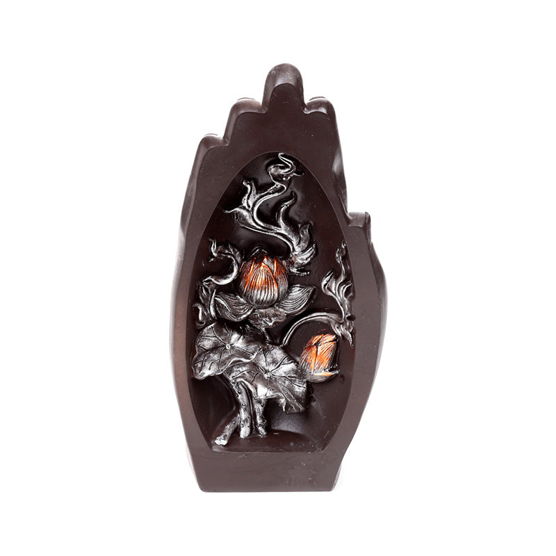 Hand shaped carved lotus Buddha figurine