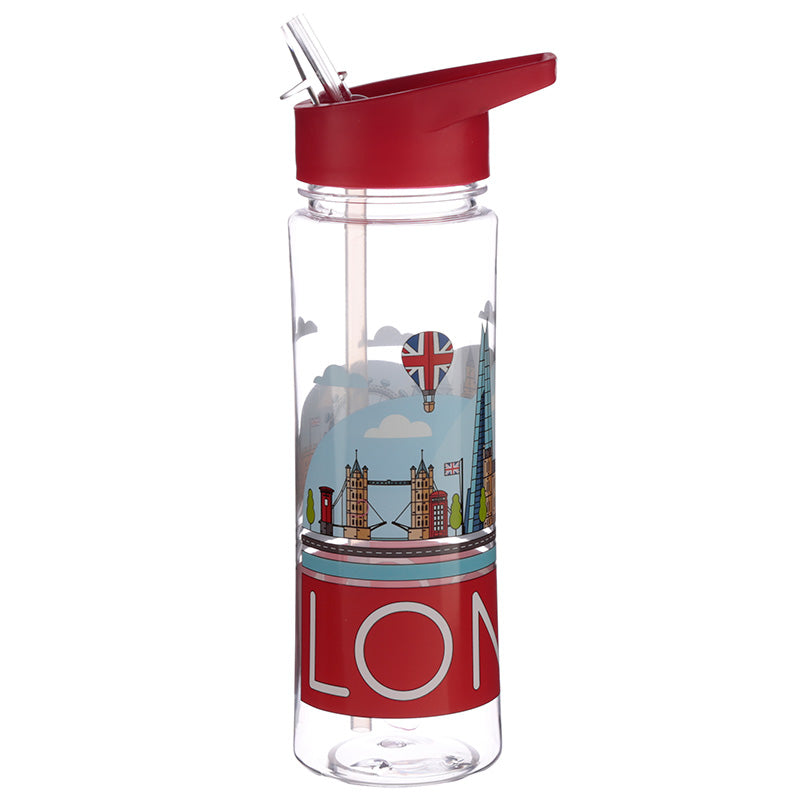 Collectible gift water bottle with London design