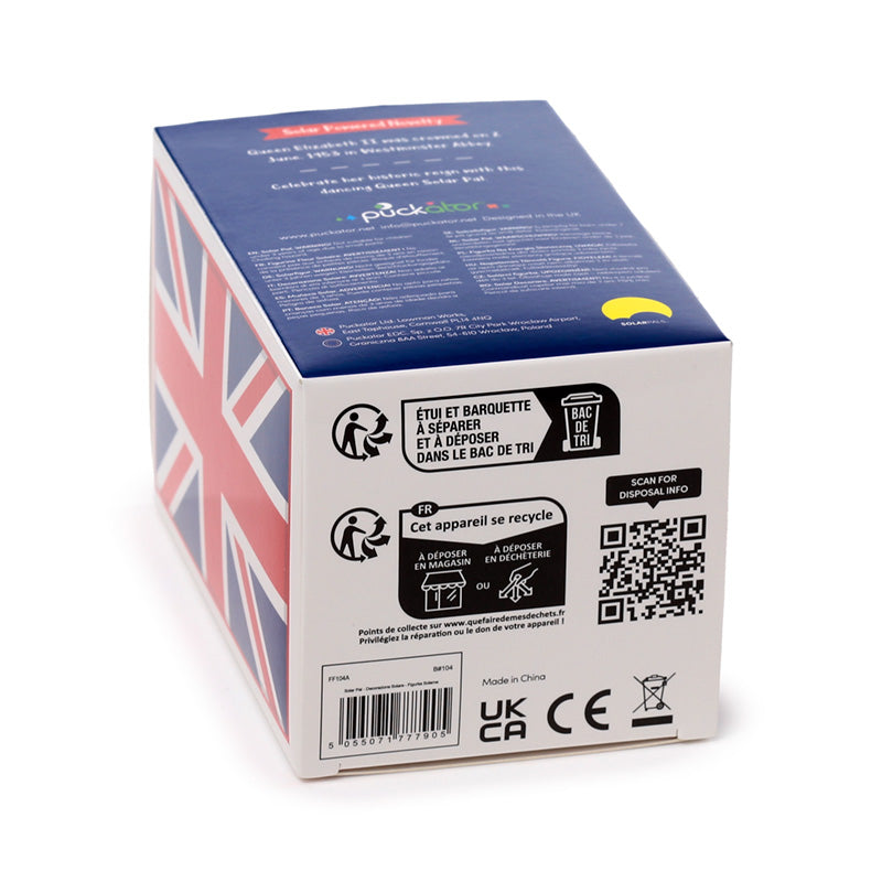 Solar Pal ornament of Queen Elizabeth in decorative setting