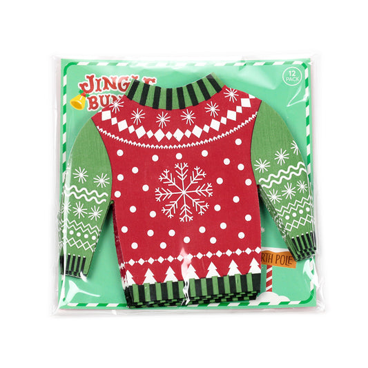 Pack of 12 Christmas Jumper Napkins displayed