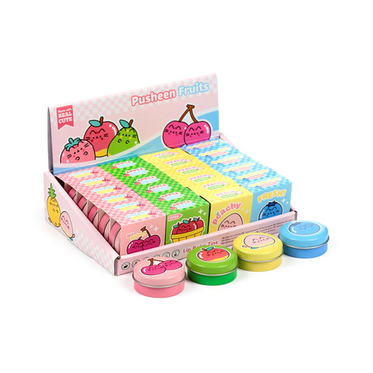 Pusheen the Cat Fruits Lip Balm in a stylish tin