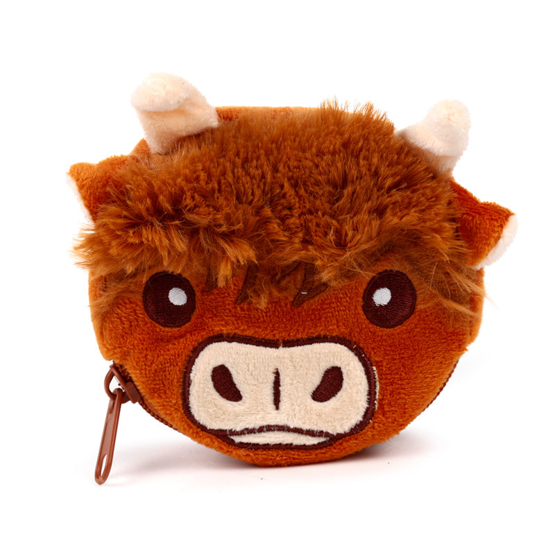 Highland Coo Plush Change Purse Decorative Display