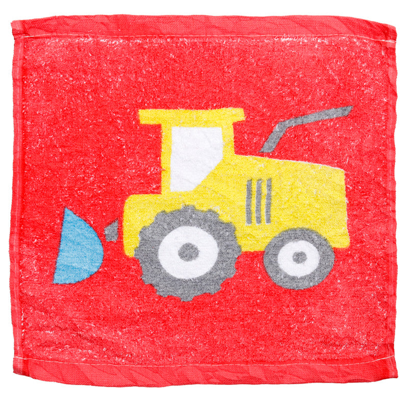 Little Tractors Compressed Travel Towel in use