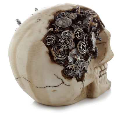 Display of the Fantasy Steampunk Skull Ornament in home decor