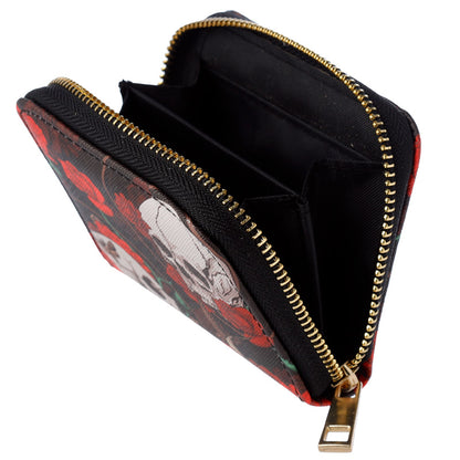 Collectible Skulls and Roses Zip Around Wallet