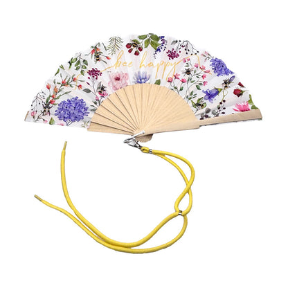 Nectar Meadows Folding Hand Fan displayed as home decor