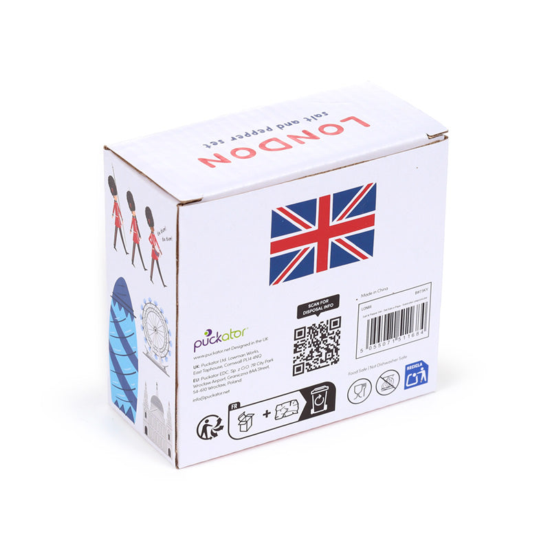 Whimsical Ceramic Salt & Pepper Set displayed