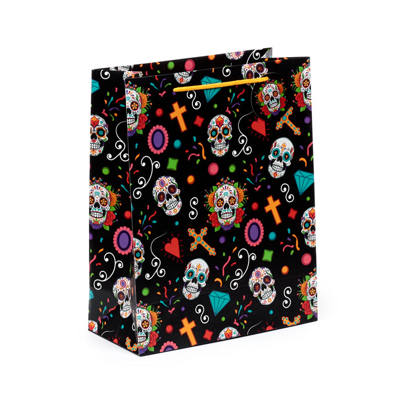 Large Day of the Dead Gift Bag with intricate design