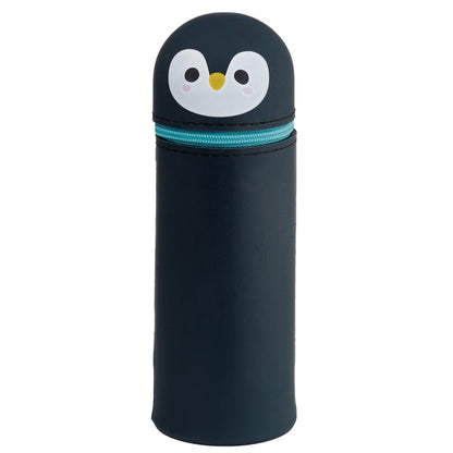 Adoramals Penguin Silicone Upright Pencil Case - Front View