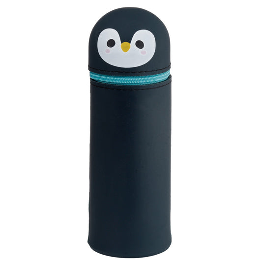 Adoramals Penguin Silicone Upright Pencil Case - Front View