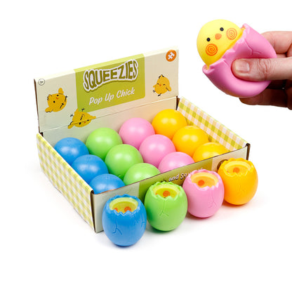 Hatching Chick & Egg Pop Out Toy in vibrant colours