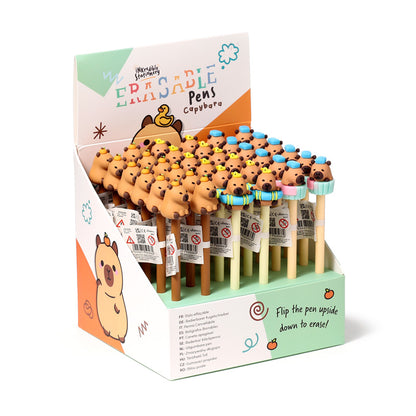 Capybara Erasable Pen with PVC Topper