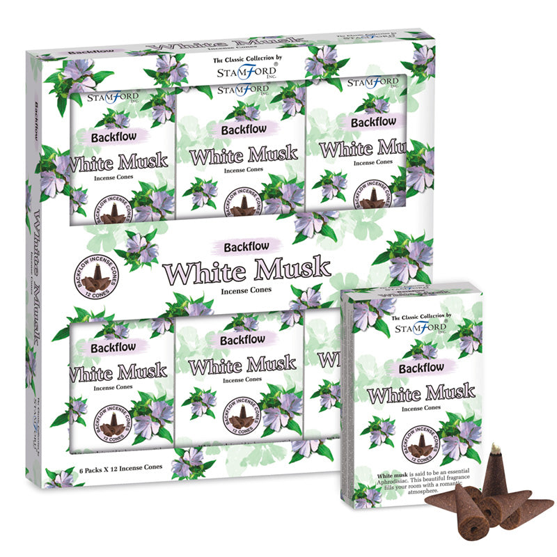 Stamford Backflow Incense Cones - White Musk Packaging