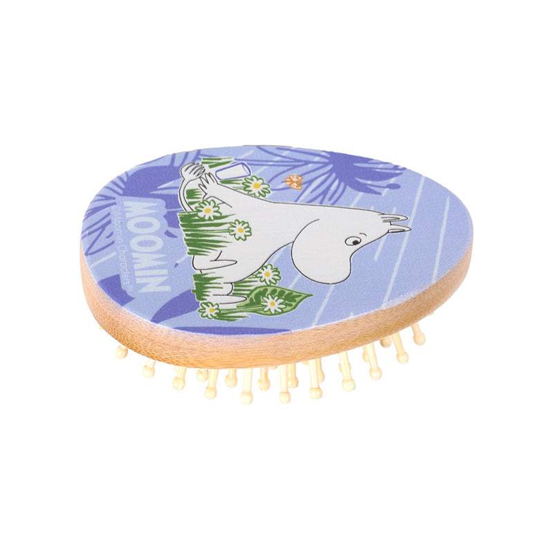 Unique bamboo hair brush with Moomin characters