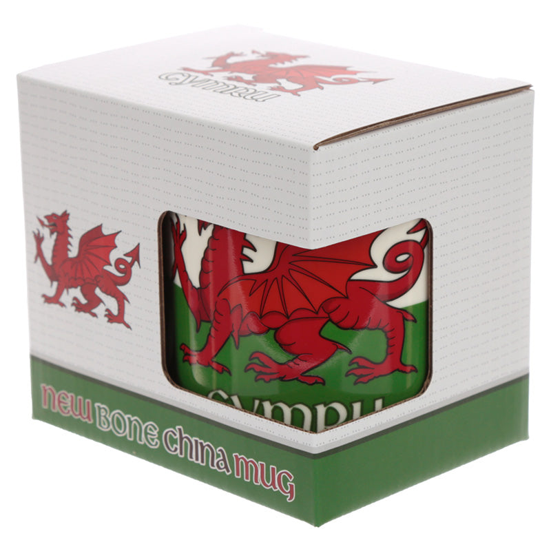 Welsh Dragon Porcelain Mug - Collection Display