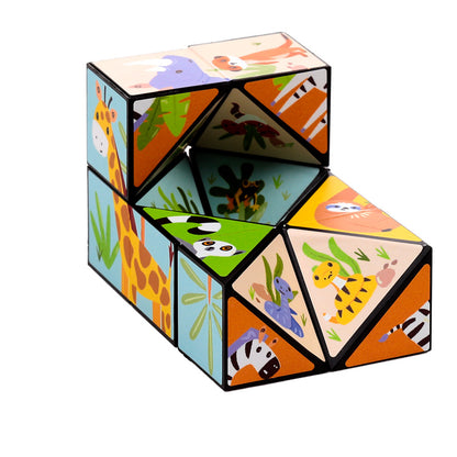 Puzzle Cube Toy - Zooniverse in assorted colours